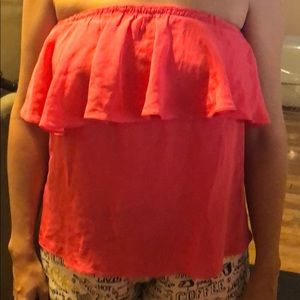 Coral/pink tube top